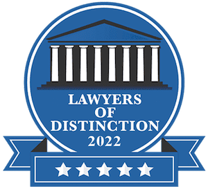 Logo of Lawyers of Distinction 2022 - Meesha Mouton Law